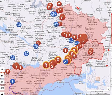 интерактивная карта боевых действий в украине